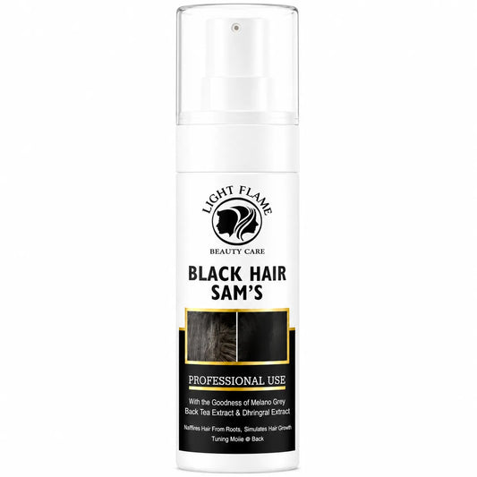 Light Flame Black Hair Sem’s | Natural Hair Blackening & Shine Solution(Pack 2)