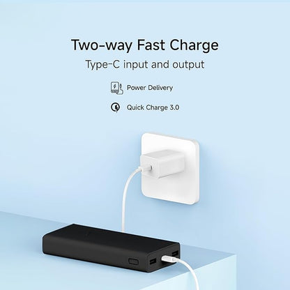 Xenxo Power Bank 4i 20000mAh 33W Super Fast Charging PD |Smart 12 Layer Protection|Type C Input & Output|Triple Output Ports|Supports Android,Apple, Tablets, Earbuds,Watc,Black