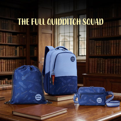 Harry Potter x American Tourister Hogwart Illustration Backpack | 33L School Bag for Girl and Boy | Multiple Compartment |AT Playunique - Harry's Specks Charm Puller | Beige | 1 Year Global Warranty