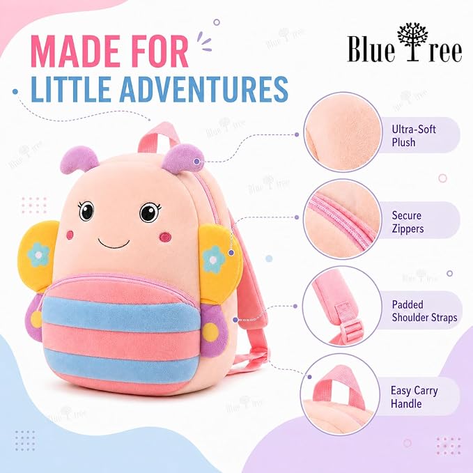 Plush Animal Backpack for Kids, Boys & Girls, Age 1-6
