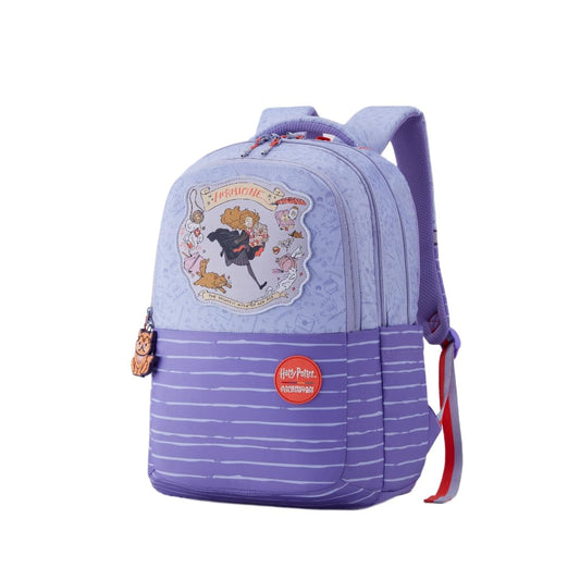 Harry Potter x American Tourister Hogwart Illustration Backpack | 33L School Bag for Girl and Boy | Multiple Compartment |AT Playunique - Harry's Specks Charm Puller | Beige | 1 Year Global Warranty