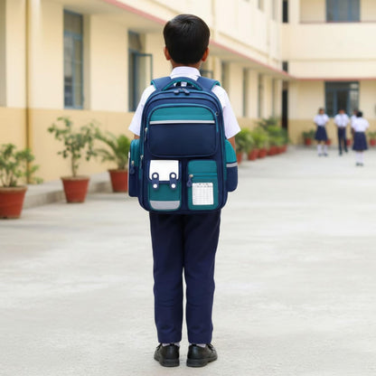 Capybara School Backpack for Boys & Girls, Large Capacity, Durable, Multi-Pocket Bag with Comfortable Shoulder Straps for Kids, Pre-School and Elementary School for upto 3rd Std