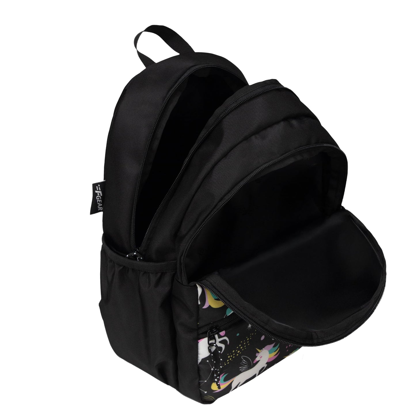 F Gear Brio Kids Backpack|Water-Resistant Polyester|2 Spacious Compartments with Front Pocket & Bottle Holder Adjustable Shoulder Straps|Durable YKK Zippers