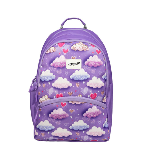F Gear Brio Kids Backpack|Water-Resistant Polyester|2 Spacious Compartments with Front Pocket & Bottle Holder Adjustable Shoulder Straps|Durable YKK Zippers