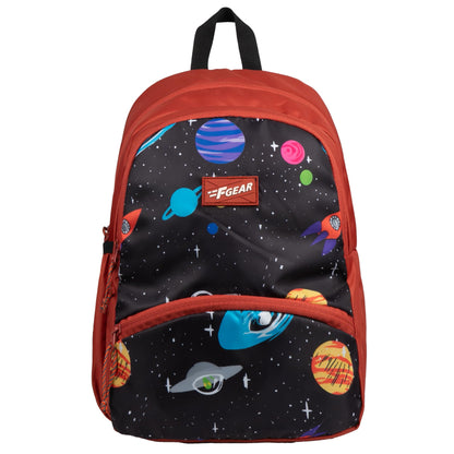 F Gear Brio Kids Backpack|Water-Resistant Polyester|2 Spacious Compartments with Front Pocket & Bottle Holder Adjustable Shoulder Straps|Durable YKK Zippers