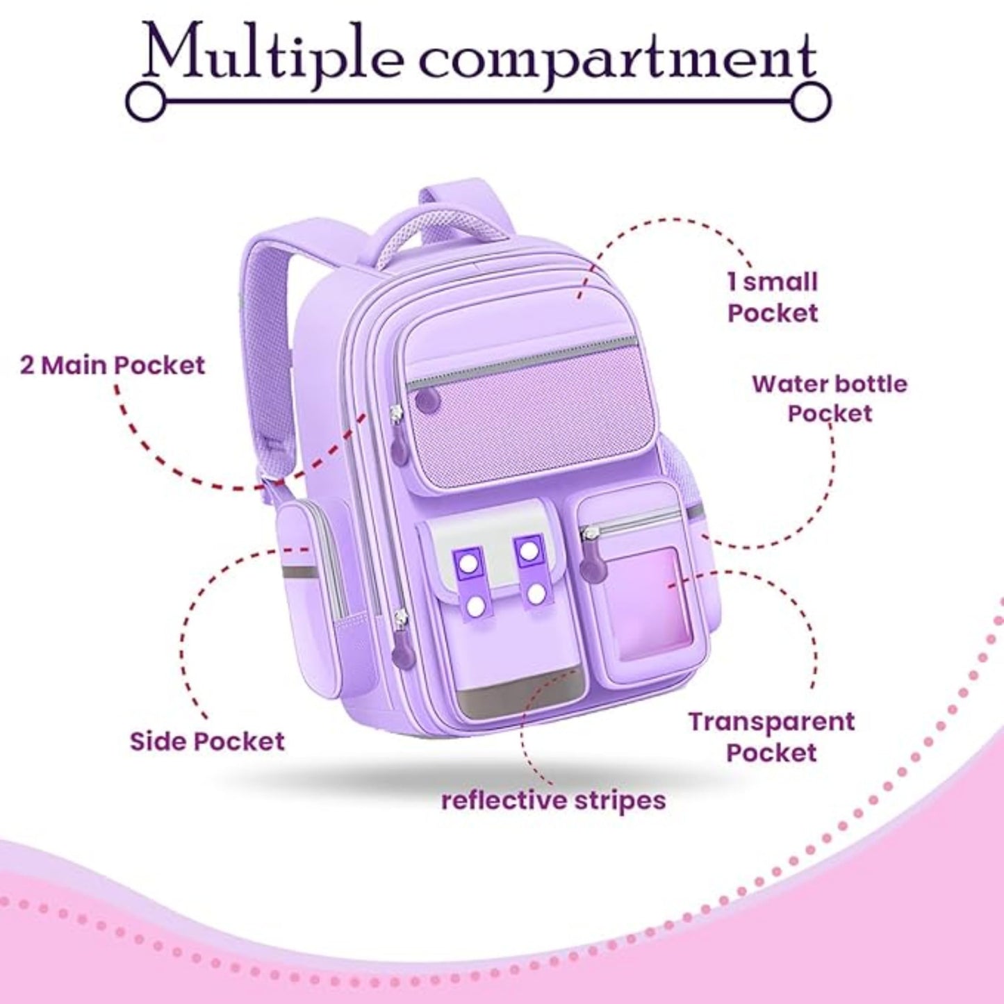 Capybara School Backpack for Boys & Girls, Large Capacity, Durable, Multi-Pocket Bag with Comfortable Shoulder Straps for Kids, Pre-School and Elementary School for upto 3rd Std
