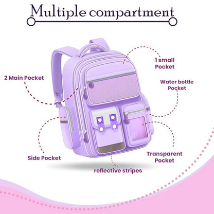 Capybara School Backpack for Boys & Girls, Large Capacity, Durable, Multi-Pocket Bag with Comfortable Shoulder Straps for Kids, Pre-School and Elementary School for upto 3rd Std