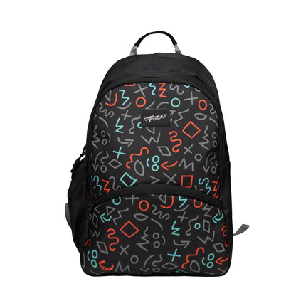 F Gear Brio Kids Backpack|Water-Resistant Polyester|2 Spacious Compartments with Front Pocket & Bottle Holder Adjustable Shoulder Straps|Durable YKK Zippers