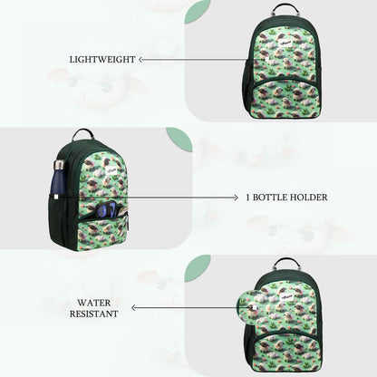 F Gear Brio Kids Backpack|Water-Resistant Polyester|2 Spacious Compartments with Front Pocket & Bottle Holder Adjustable Shoulder Straps|Durable YKK Zippers