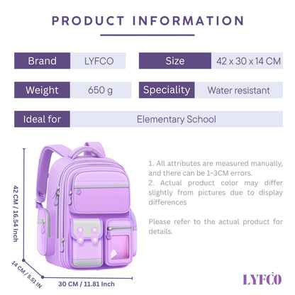 Capybara School Backpack for Boys & Girls, Large Capacity, Durable, Multi-Pocket Bag with Comfortable Shoulder Straps for Kids, Pre-School and Elementary School for upto 3rd Std