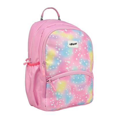 F Gear Brio Kids Backpack|Water-Resistant Polyester|2 Spacious Compartments with Front Pocket & Bottle Holder Adjustable Shoulder Straps|Durable YKK Zippers