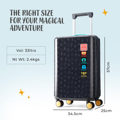 Harry Potter x American Tourister Hogwart Illustration Backpack | 33L School Bag for Girl and Boy | Multiple Compartment |AT Playunique - Harry's Specks Charm Puller | Beige | 1 Year Global Warranty