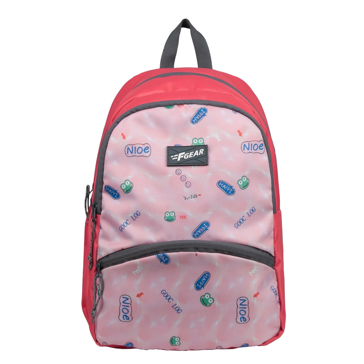 F Gear Brio Kids Backpack|Water-Resistant Polyester|2 Spacious Compartments with Front Pocket & Bottle Holder Adjustable Shoulder Straps|Durable YKK Zippers