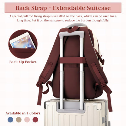FWQPRA Girls Backpack School Backpack with Small Zipper Pouch Fashion Nylon with Padded Shoulder Straps & Handle Design Multi Compartment Large for School,Camping,Travel