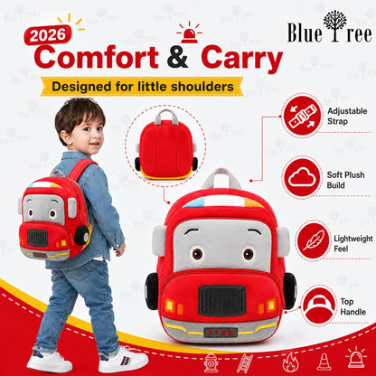 Cute Vehicle Design Backpack for Kids, Boys, Age 1-6 Years
