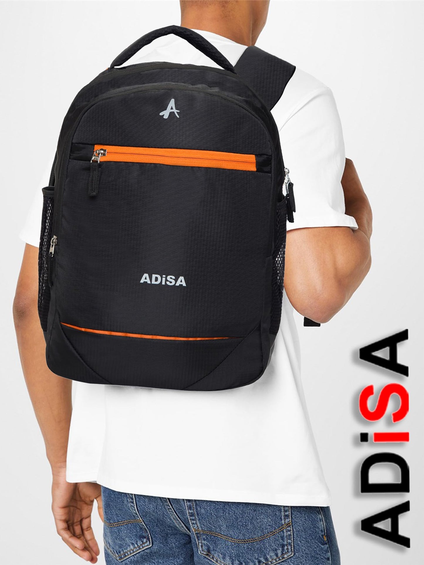ADISA Laptop Backpack for Men and Boys - College Bag with Padded Laptop Compartment upto 15.6 inch for Office, Travel, School - Casual Laptop Bag Pack