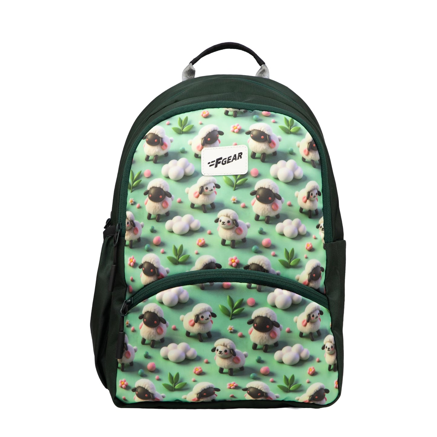 F Gear Brio Kids Backpack|Water-Resistant Polyester|2 Spacious Compartments with Front Pocket & Bottle Holder Adjustable Shoulder Straps|Durable YKK Zippers