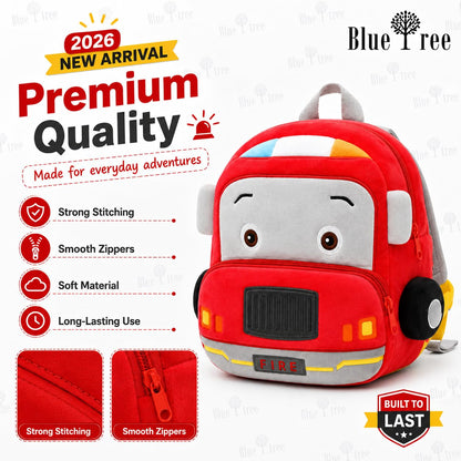 Cute Vehicle Design Backpack for Kids, Boys, Age 1-6 Years