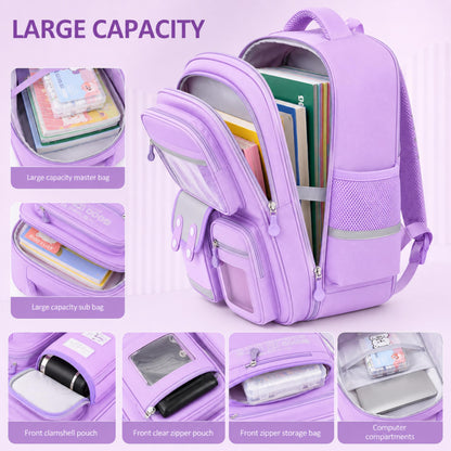 Capybara School Backpack for Boys & Girls, Large Capacity, Durable, Multi-Pocket Bag with Comfortable Shoulder Straps for Kids, Pre-School and Elementary School for upto 3rd Std