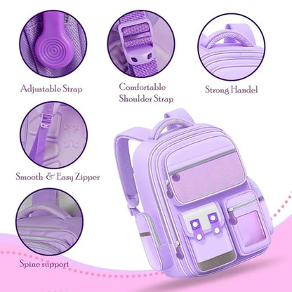 Capybara School Backpack for Boys & Girls, Large Capacity, Durable, Multi-Pocket Bag with Comfortable Shoulder Straps for Kids, Pre-School and Elementary School for upto 3rd Std