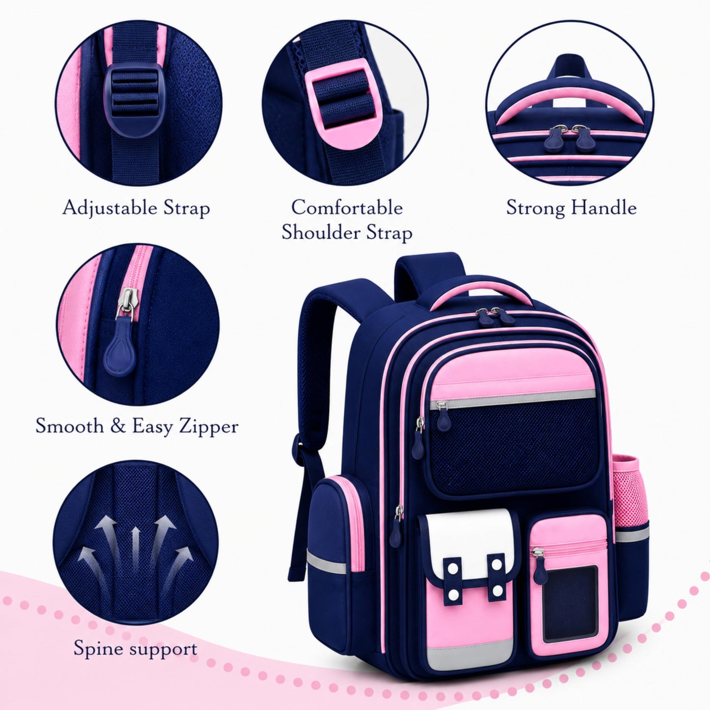 Capybara School Backpack for Boys & Girls, Large Capacity, Durable, Multi-Pocket Bag with Comfortable Shoulder Straps for Kids, Pre-School and Elementary School for upto 3rd Std