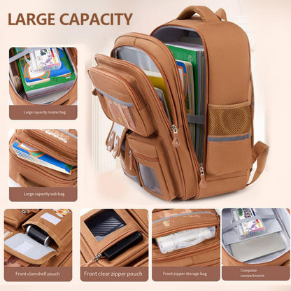Capybara School Backpack for Boys & Girls, Large Capacity, Durable, Multi-Pocket Bag with Comfortable Shoulder Straps for Kids, Pre-School and Elementary School for upto 3rd Std