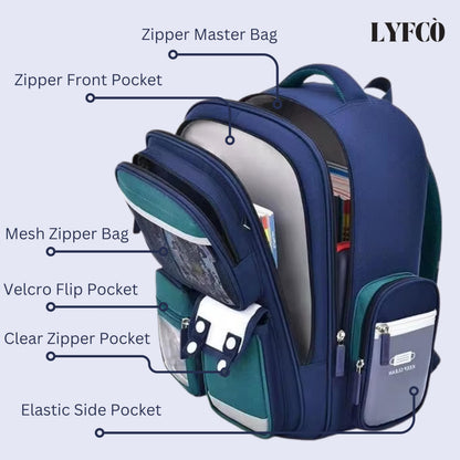 Capybara School Backpack for Boys & Girls, Large Capacity, Durable, Multi-Pocket Bag with Comfortable Shoulder Straps for Kids, Pre-School and Elementary School for upto 3rd Std
