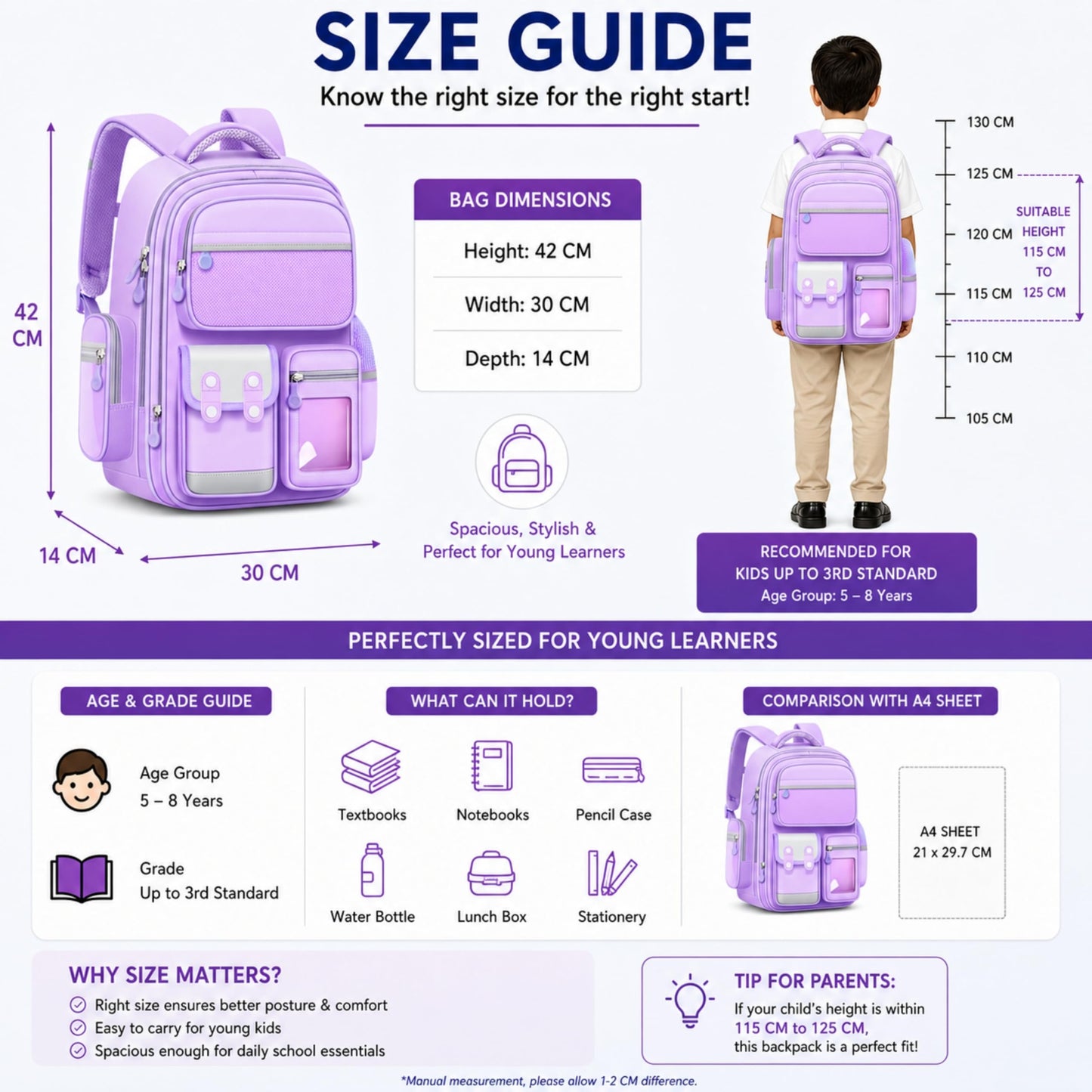 Capybara School Backpack for Boys & Girls, Large Capacity, Durable, Multi-Pocket Bag with Comfortable Shoulder Straps for Kids, Pre-School and Elementary School for upto 3rd Std