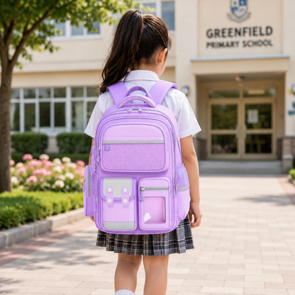 Capybara School Backpack for Boys & Girls, Large Capacity, Durable, Multi-Pocket Bag with Comfortable Shoulder Straps for Kids, Pre-School and Elementary School for upto 3rd Std