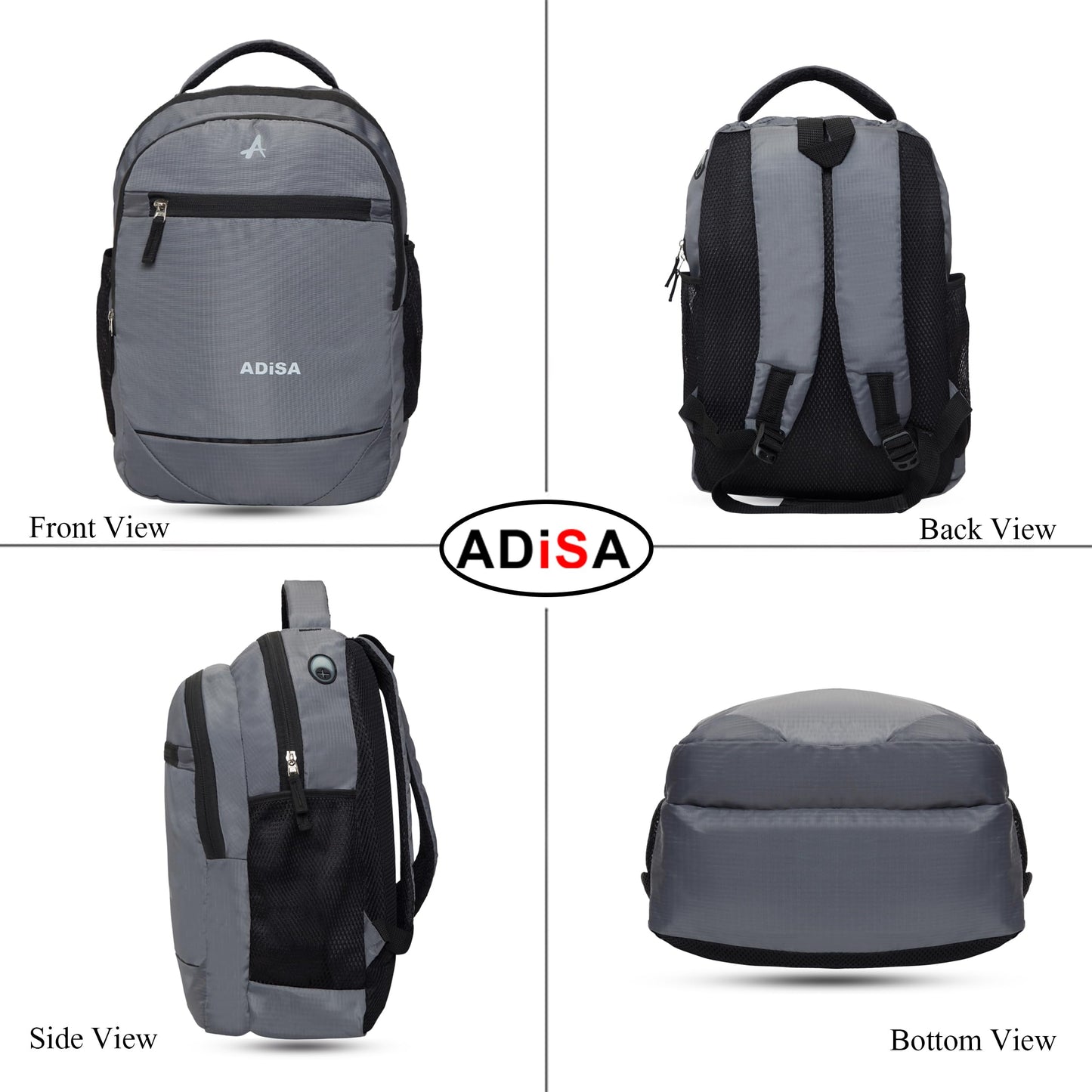 ADISA Laptop Backpack for Men and Boys - College Bag with Padded Laptop Compartment upto 15.6 inch for Office, Travel, School - Casual Laptop Bag Pack