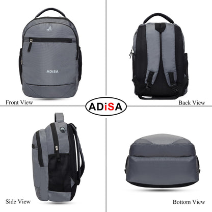 ADISA Laptop Backpack for Men and Boys - College Bag with Padded Laptop Compartment upto 15.6 inch for Office, Travel, School - Casual Laptop Bag Pack