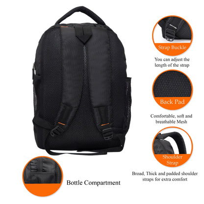ADISA Laptop Backpack for Men and Boys - College Bag with Padded Laptop Compartment upto 15.6 inch for Office, Travel, School - Casual Laptop Bag Pack