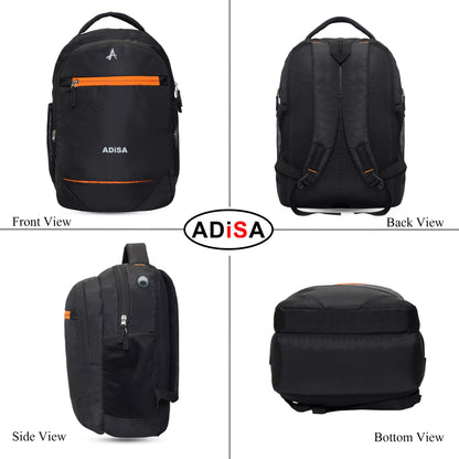 ADISA Laptop Backpack for Men and Boys - College Bag with Padded Laptop Compartment upto 15.6 inch for Office, Travel, School - Casual Laptop Bag Pack