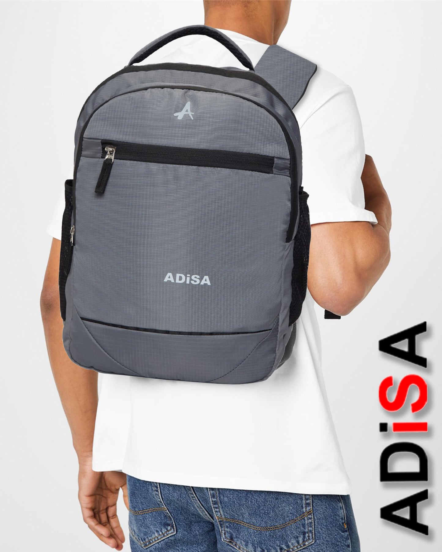 ADISA Laptop Backpack for Men and Boys - College Bag with Padded Laptop Compartment upto 15.6 inch for Office, Travel, School - Casual Laptop Bag Pack
