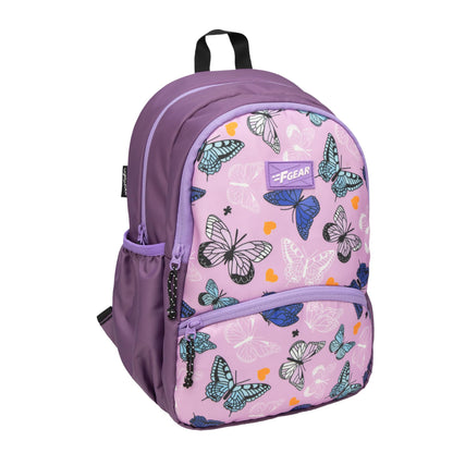 F Gear Brio Kids Backpack|Water-Resistant Polyester|2 Spacious Compartments with Front Pocket & Bottle Holder Adjustable Shoulder Straps|Durable YKK Zippers
