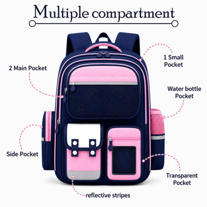 Capybara School Backpack for Boys & Girls, Large Capacity, Durable, Multi-Pocket Bag with Comfortable Shoulder Straps for Kids, Pre-School and Elementary School for upto 3rd Std