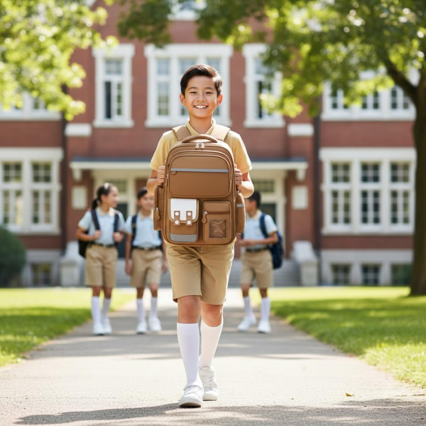 Capybara School Backpack for Boys & Girls, Large Capacity, Durable, Multi-Pocket Bag with Comfortable Shoulder Straps for Kids, Pre-School and Elementary School for upto 3rd Std