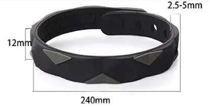 Magnetic Silica Gel Bracelet (Black) Negative Ion Bracelets Infrared Wristband, For Man And Woman Bracelets (Pack of 1)