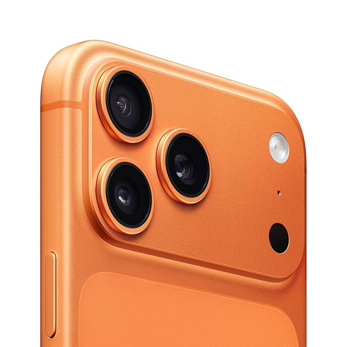 17 Pro Max 256 GB: 17.42 cm (6.9″) Display with Promotion, A19 Pro Chip, Best Battery Life in Any iPhone Ever, Pro Fusion Camera System, Center Stage Front Camera; Cosmic Orange